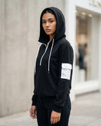 Statement Street - Setal | Zweifarbiger Hochschließender Hoodie Damen