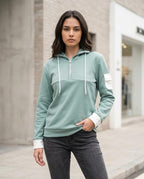 Statement Street - Setal | Zweifarbiger Hochschließender Hoodie Damen