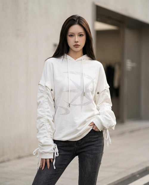 Statement Street - Dasen | Besetzter Dekonstruierter Hoodie Damen