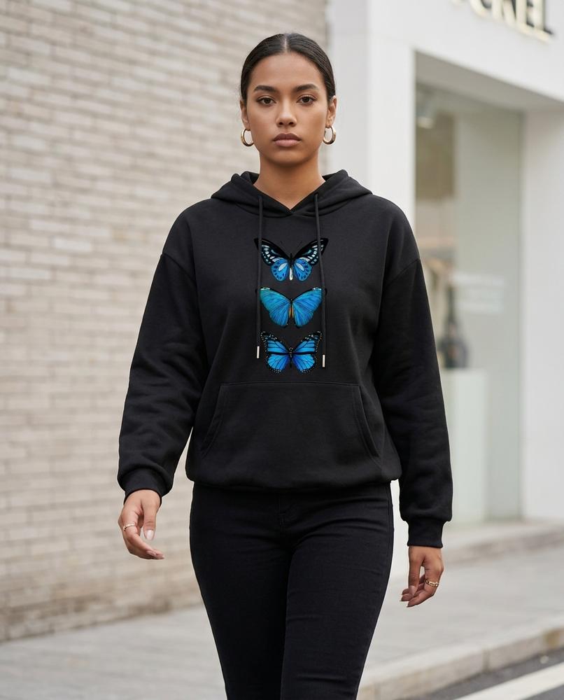 Statement Street - Coral | Langärmliger Bedruckter Hoodie Damen