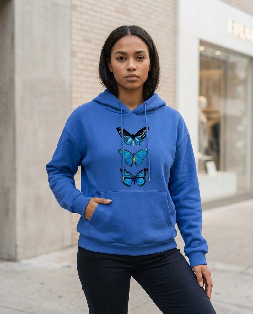 Statement Street - Coral | Langärmliger Bedruckter Hoodie Damen
