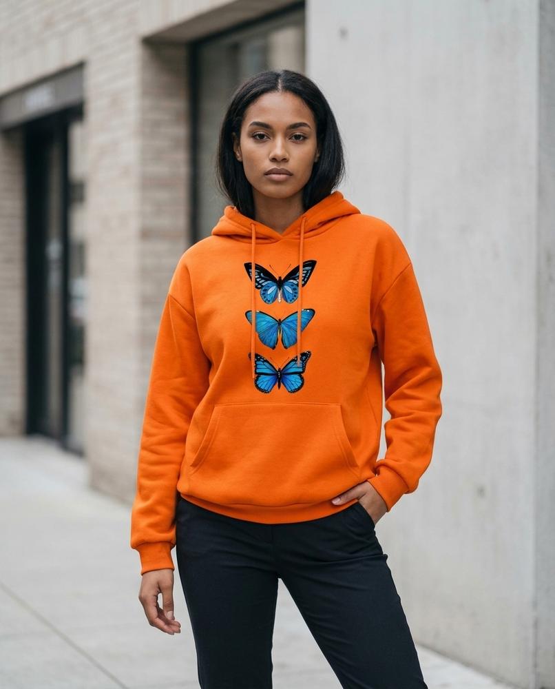 Statement Street - Coral | Langärmliger Bedruckter Hoodie Damen