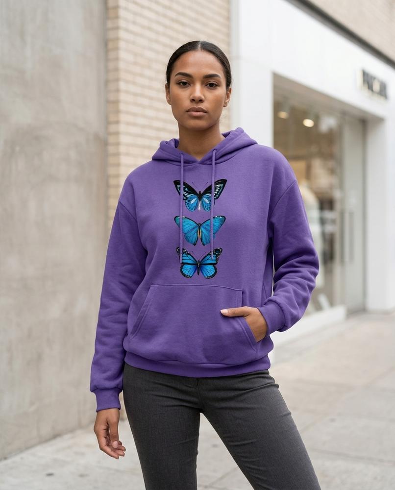 Statement Street - Coral | Langärmliger Bedruckter Hoodie Damen