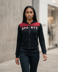 Statement Street - Talin | Farbgeblockt Tailliert Hoodie Damen