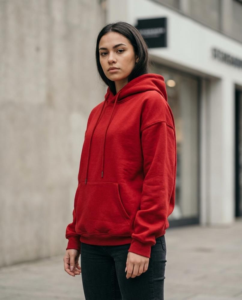 Statement Street - Veral | Langärmeliger Unifarbener Hoodie Unisex
