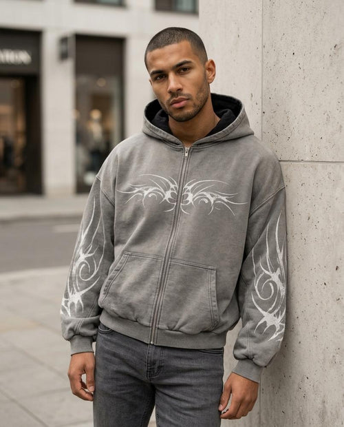 Statement Street - Arven | Bedruckter Weitgeschnittener Hoodie Unisex