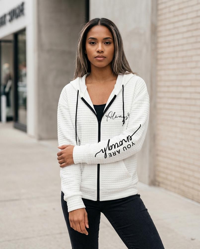 Statement Street - Rolen | Strukturiert Bedruckter Langärmliger Hoodie Damen