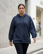 Statement Street - Saver | Überschnittener Seitlich Geschlitzter Hoodie Damen
