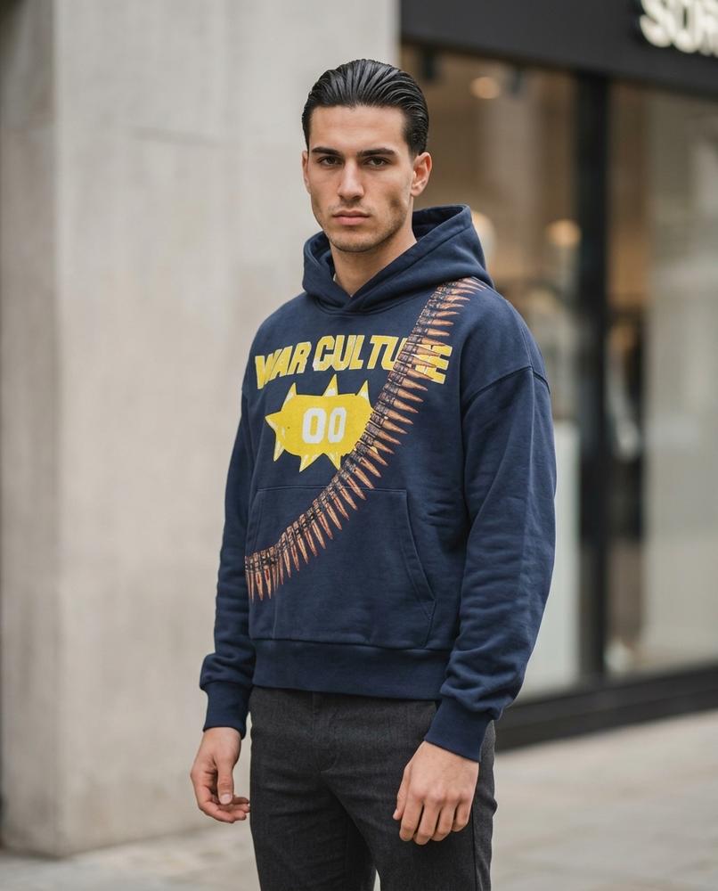 Statement Street - Ralor | Kurzgeschnittener Bedruckter Hoodie Damen