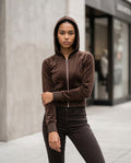 Statement Street - Camar | Samtiger Taillierter Hoodie Damen