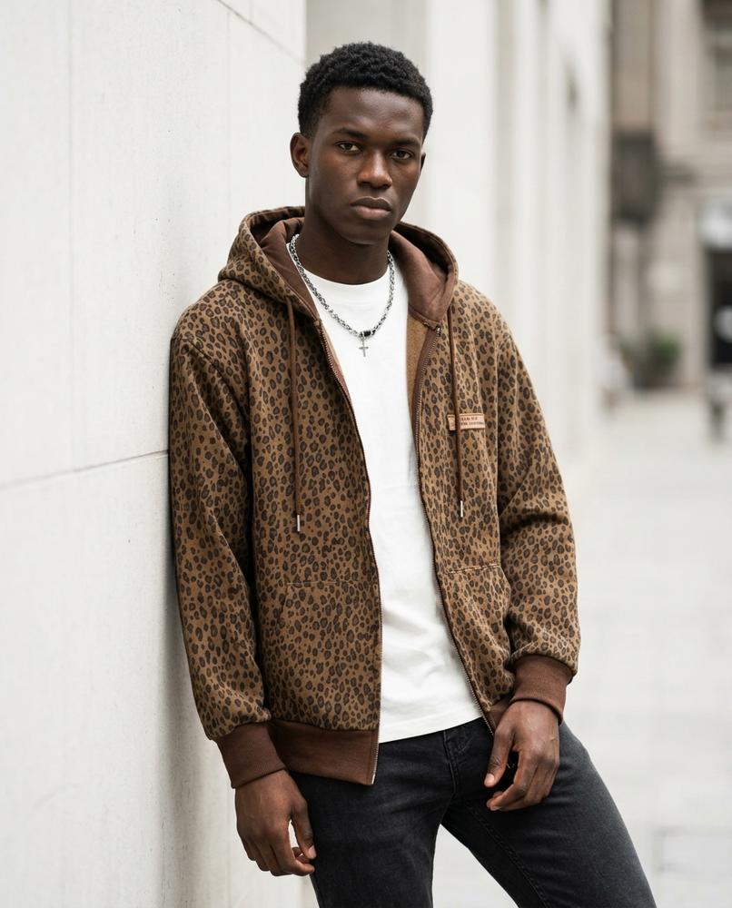 Statement Street - Vidan | Bedruckte Kapuzen Jacke Herren