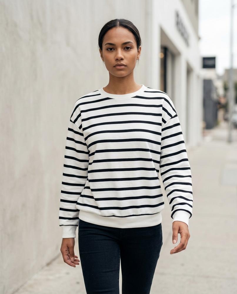 Statement Street - Rasil | Gestreift Langärmlig Sweatshirt Damen
