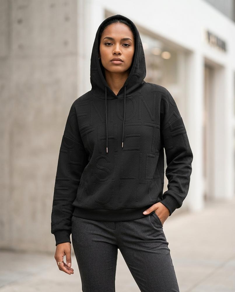Statement Street - Rarev | Geprägt Strukturiert Hoodie Damen
