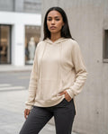 Statement Street - Dasil | Waffelstrukturiert Seitlich Geschlitzt Hoodie Damen