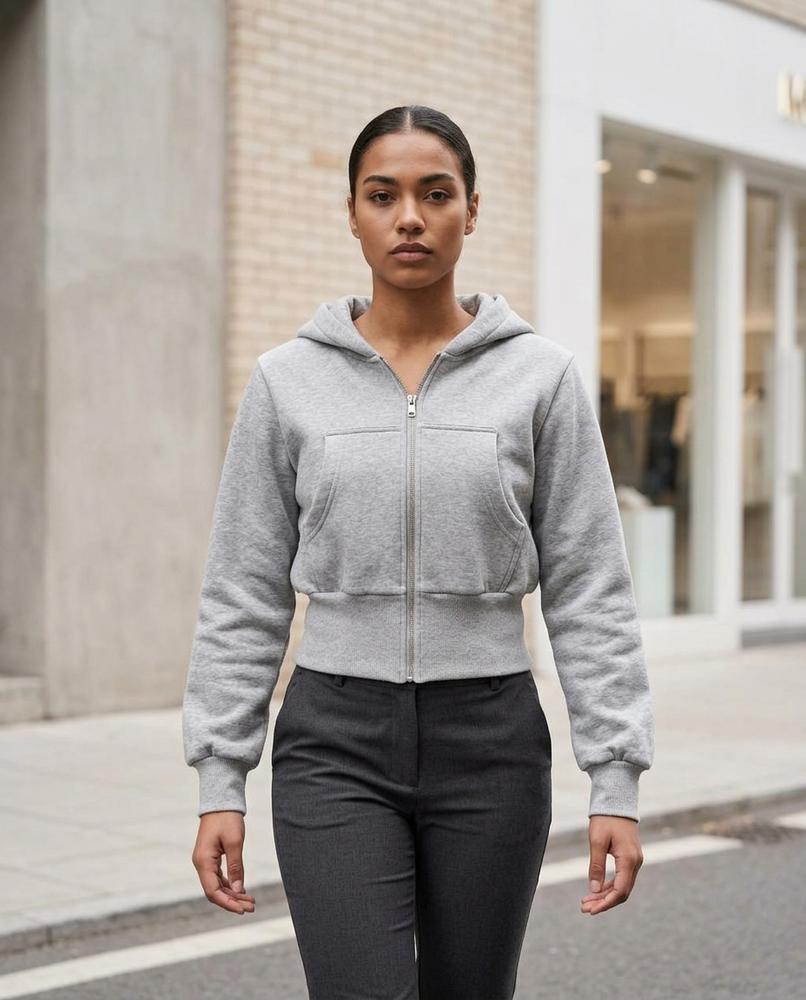 Statement Street - Lesin | Gekürzter Langärmliger Hoodie Damen
