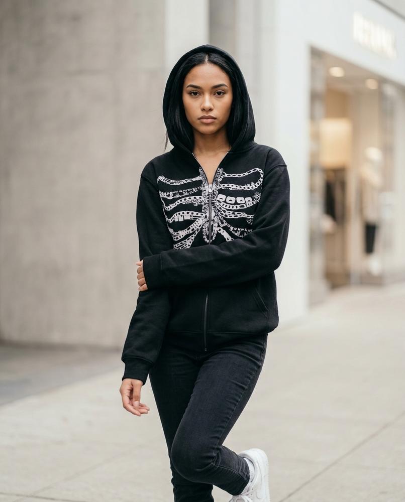 Statement Street - Elvel | Bedruckter Langärmliger Hoodie Damen