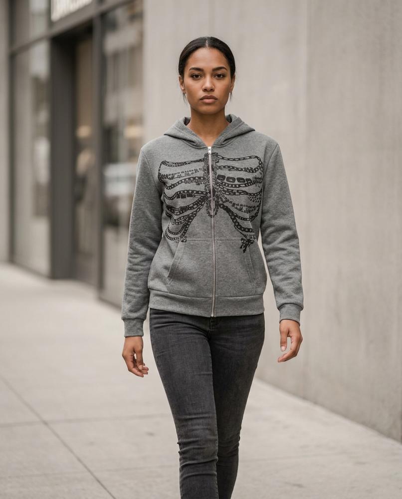 Statement Street - Elvel | Bedruckter Langärmliger Hoodie Damen