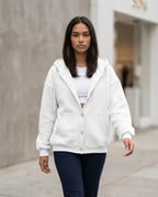 Statement Street - Altor | Geknöpft Langärmelig Hoodie Damen