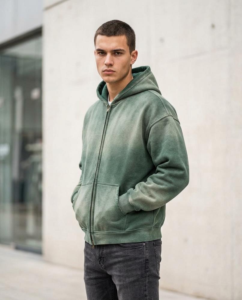 Statement Street - Zasen | Weit geschnitten Gewaschen Hoodie Unisex
