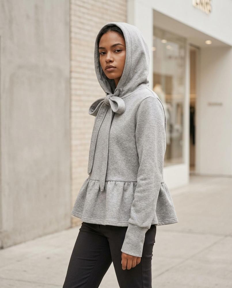Statement Street - Nesan | Tailliert Langärmlig Hoodie Damen