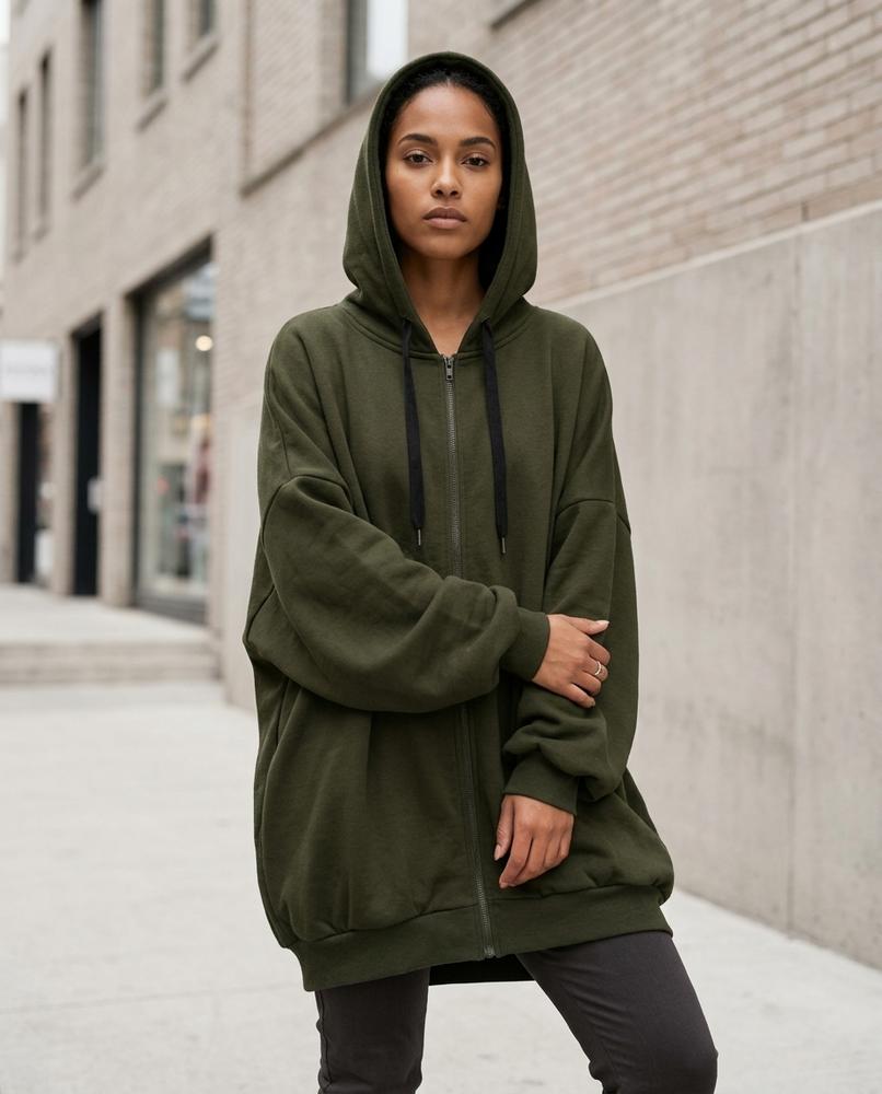 Statement Street - Cozan | Weit Geschnitten Strukturiert Hoodie Damen