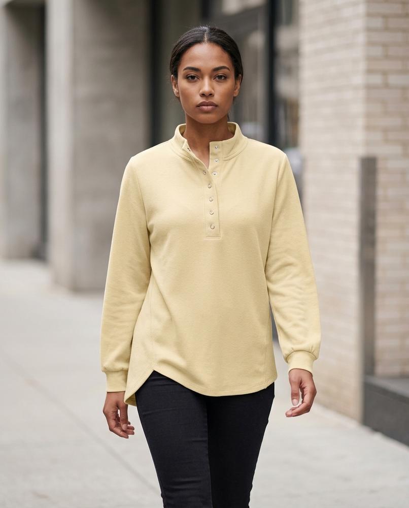 Statement Street - Niral | Geknöpft Langärmlig Sweatshirt Damen