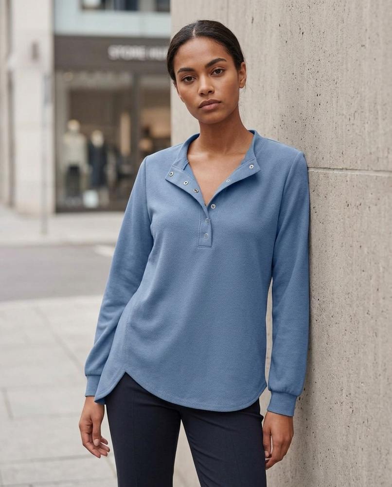Statement Street - Niral | Geknöpft Langärmlig Sweatshirt Damen