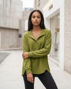 Statement Street - Niral | Geknöpft Langärmlig Sweatshirt Damen