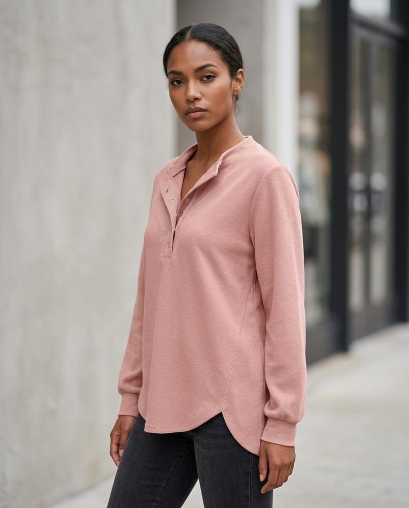 Statement Street - Niral | Geknöpft Langärmlig Sweatshirt Damen
