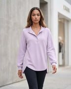 Statement Street - Niral | Geknöpft Langärmlig Sweatshirt Damen
