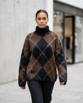 Statement Street - Vimir | Kariert Flauschig Rollkragenpullover Unisex