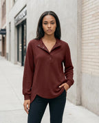 Statement Street - Niral | Geknöpft Langärmlig Sweatshirt Damen