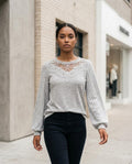Statement Street - Misen | Spitzenbesetzt Gerippt Pullover Damen