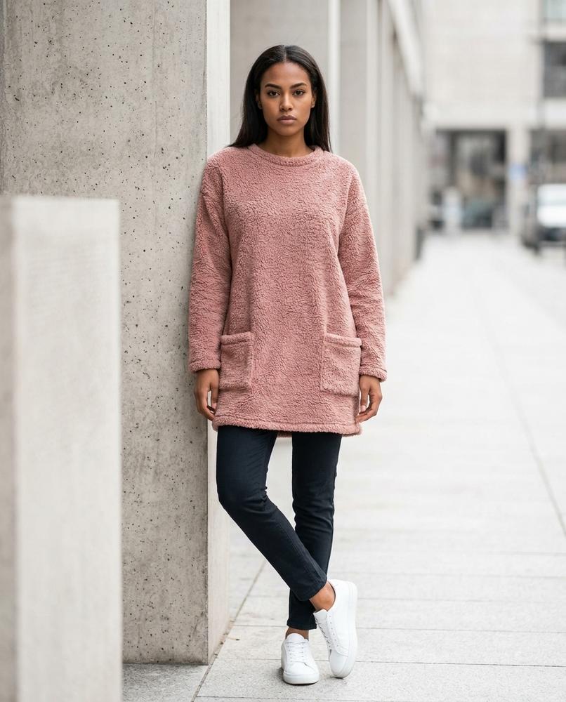Statement Street - Almir | Langärmliger Fleece Pullover Damen