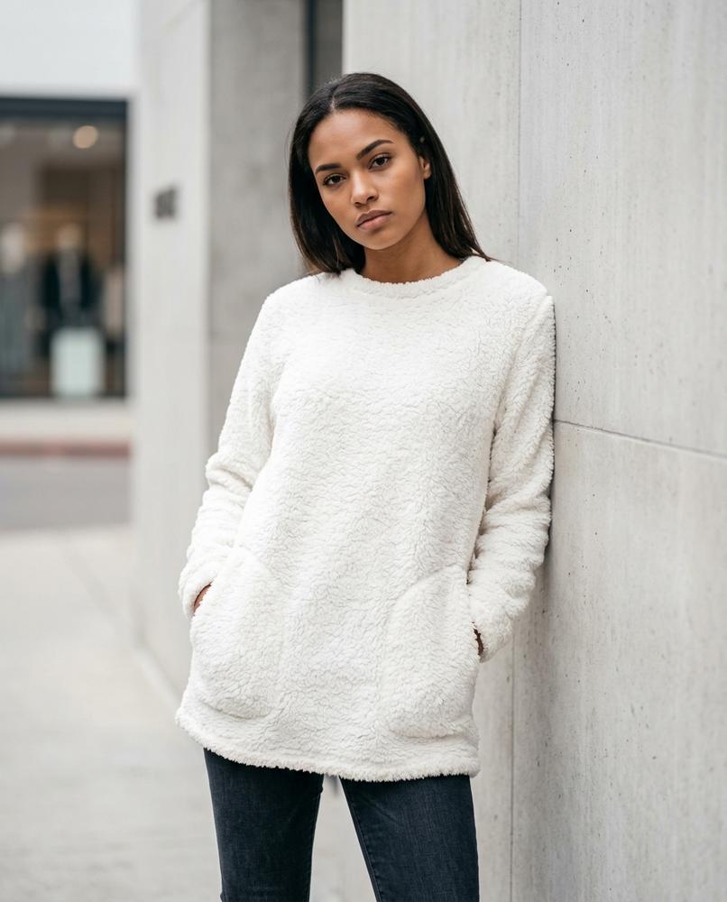 Statement Street - Almir | Langärmliger Fleece Pullover Damen