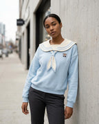 Statement Street - Noron | Maritimes Kurzgeschnittenes Sweatshirt Damen