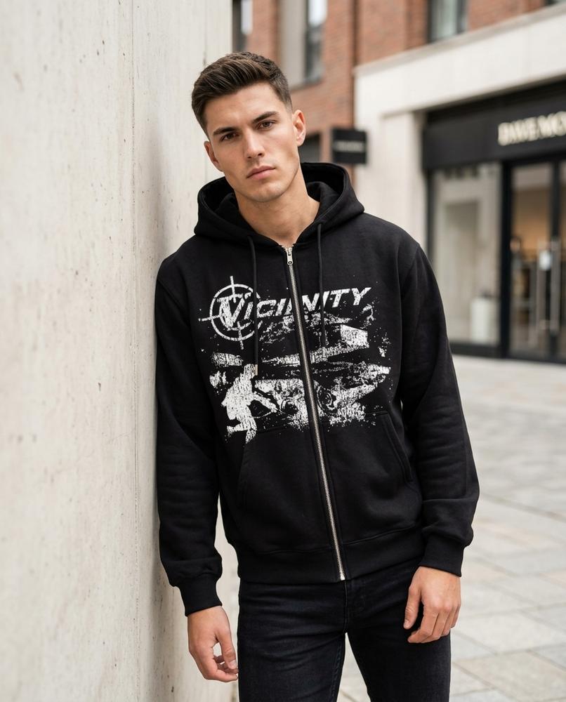 Statement Street - Comer | Reißverschluss Bedruckt Hoodie Unisex