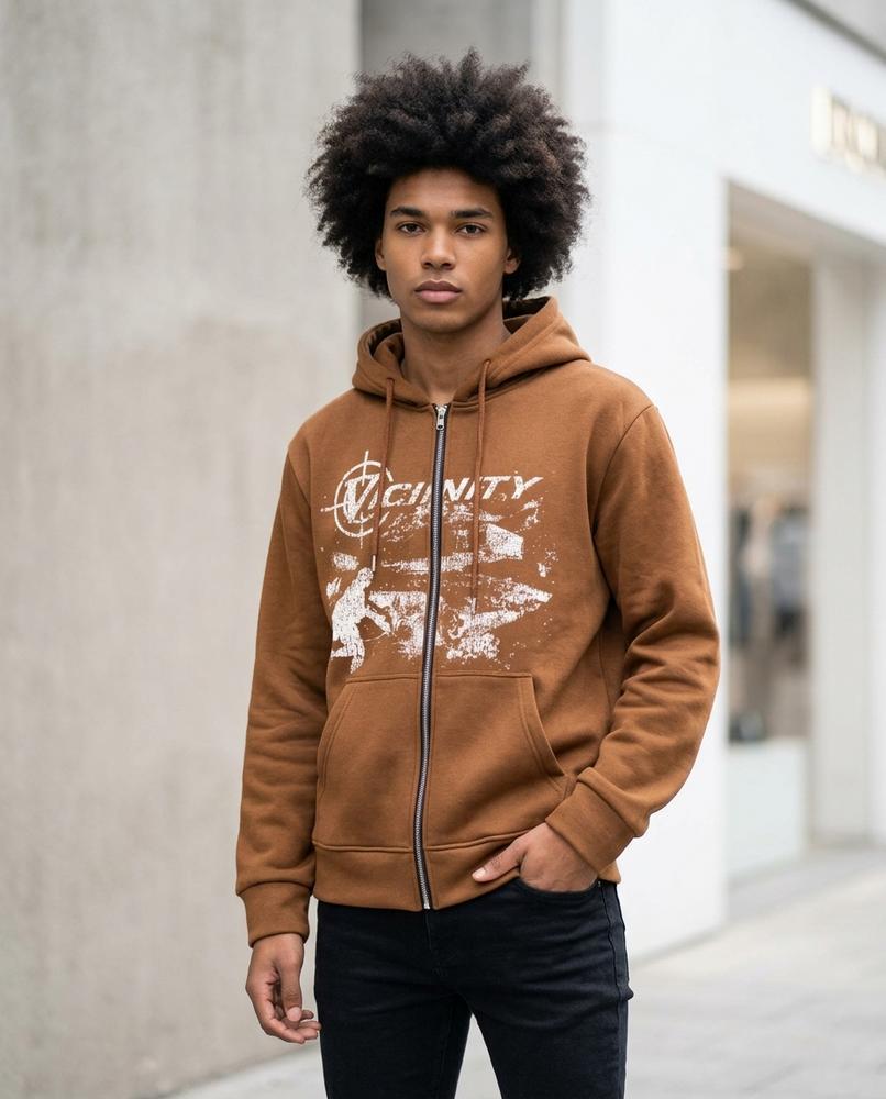 Statement Street - Comer | Reißverschluss Bedruckt Hoodie Unisex