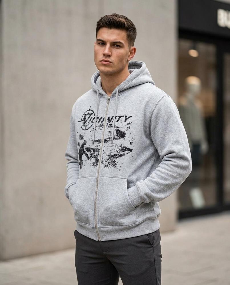 Statement Street - Comer | Reißverschluss Bedruckt Hoodie Unisex