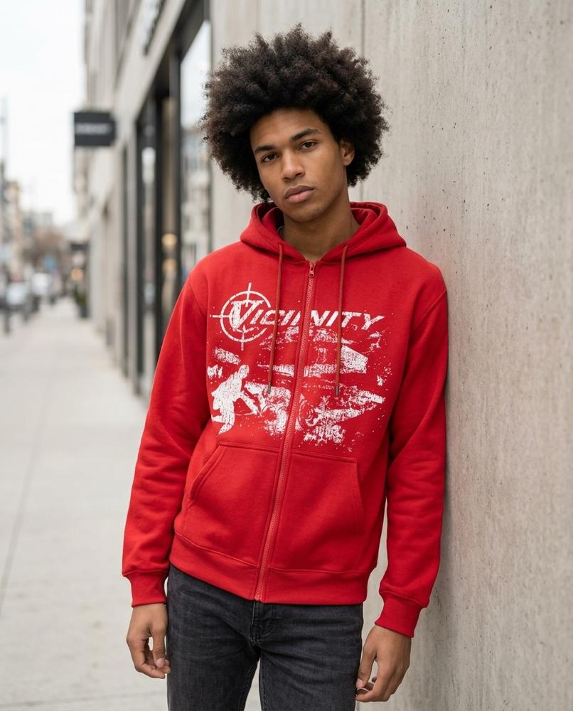 Statement Street - Comer | Reißverschluss Bedruckt Hoodie Unisex