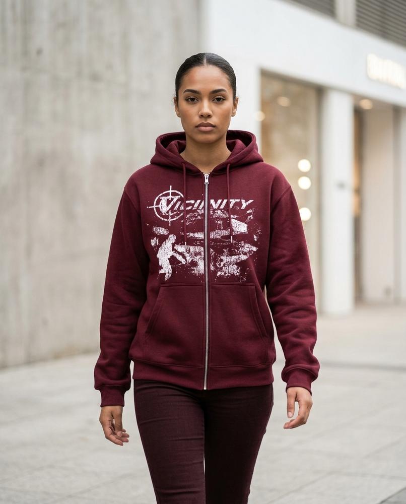 Statement Street - Comer | Reißverschluss Bedruckt Hoodie Unisex