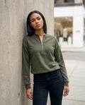 Statement Street - Semin | Reißverschluss Rundhals Sweatshirt Damen