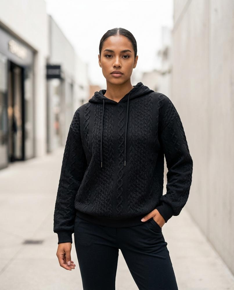 Statement Street - Nivan | Strukturiert Gestrickt Hoodie Damen