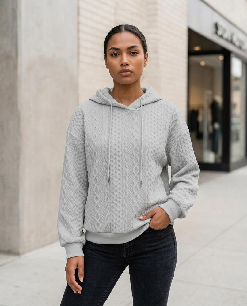 Statement Street - Nivan | Strukturiert Gestrickt Hoodie Damen
