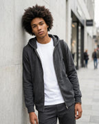 Statement Street - Ritor | Gefütterter Verschließbarer Hoodie Herren