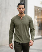 Statement Street - Niram | Langärmliges Strukturiertes Shirt Herren