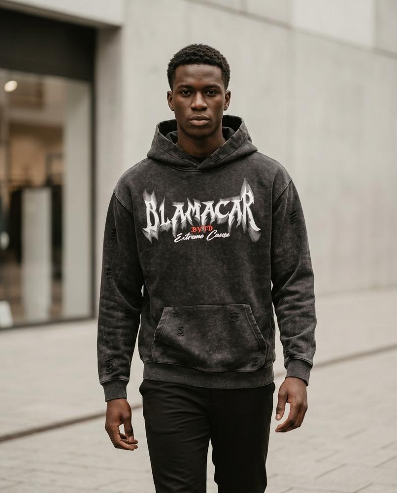 Statement Street - Zasan | Gewaschen Bedruckt Hoodie Unisex
