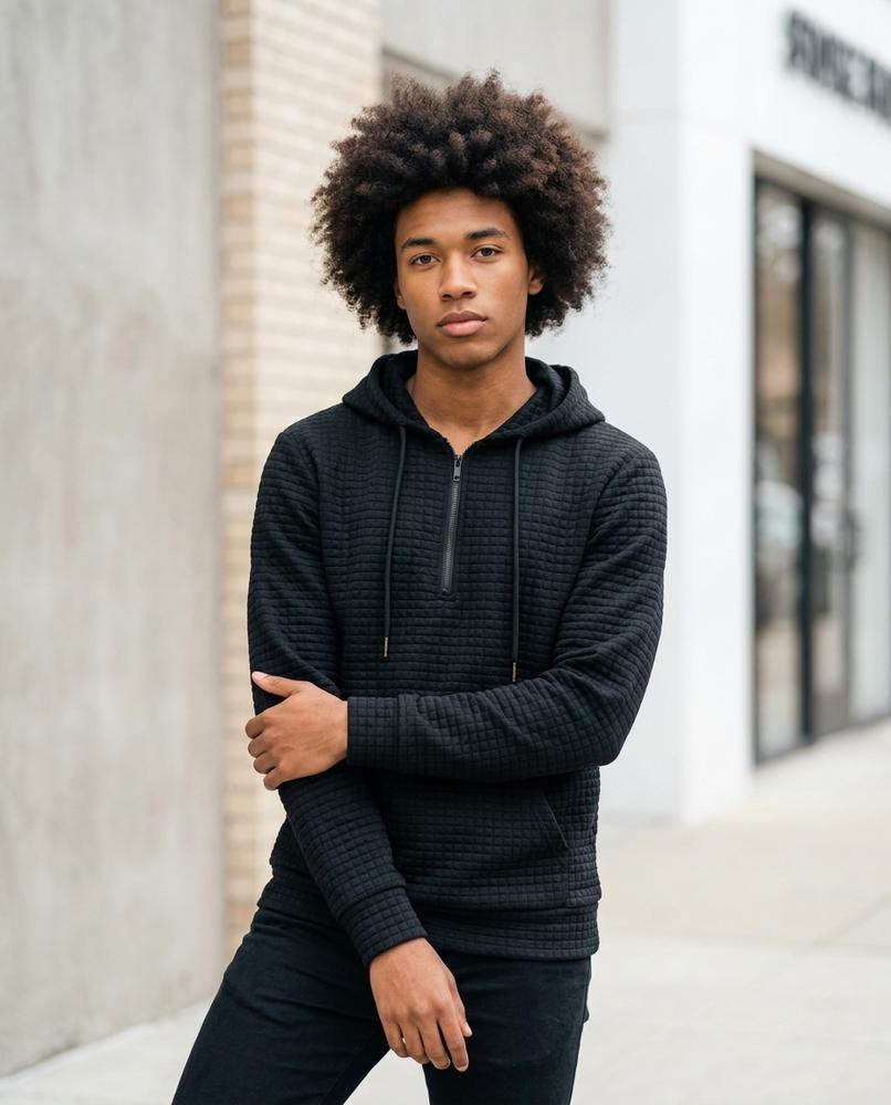 Statement Street - Nemar | Strukturiert Gesteppt Hoodie Herren