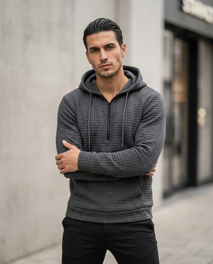 Statement Street - Nemar | Strukturiert Gesteppt Hoodie Herren