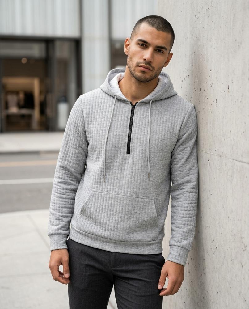 Statement Street - Nemar | Strukturiert Gesteppt Hoodie Herren